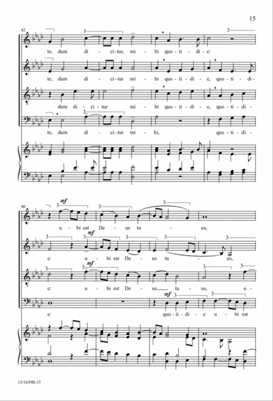Motet Psalm 42 4-Part scores gallery preview page 16
