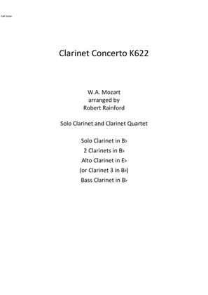 Book cover for Concerto for Clarinet K622