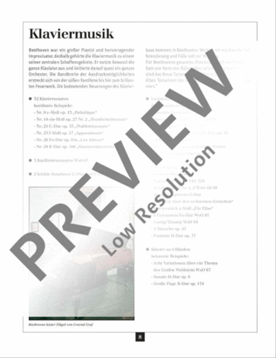 Ein Streifzug durch Leben und Werk Piano Solo scores gallery preview page 9