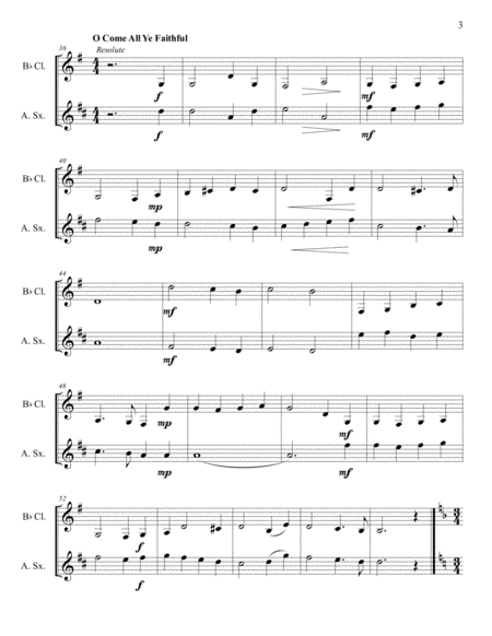 Five Christmas Carols for Clarinet and Alto Saxophone image number null