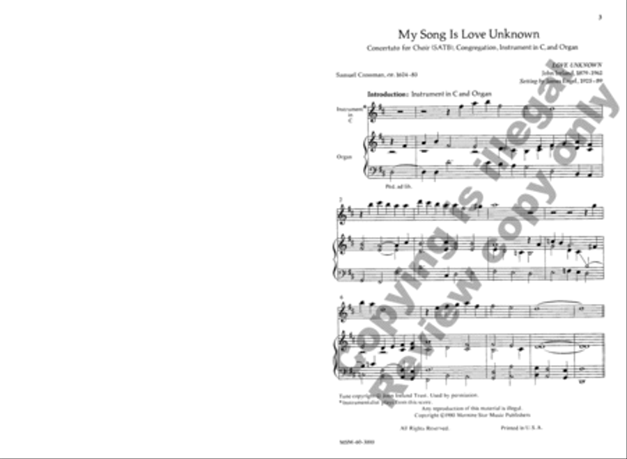 My Song Is Love Unknown 4-Part scores gallery preview page 3