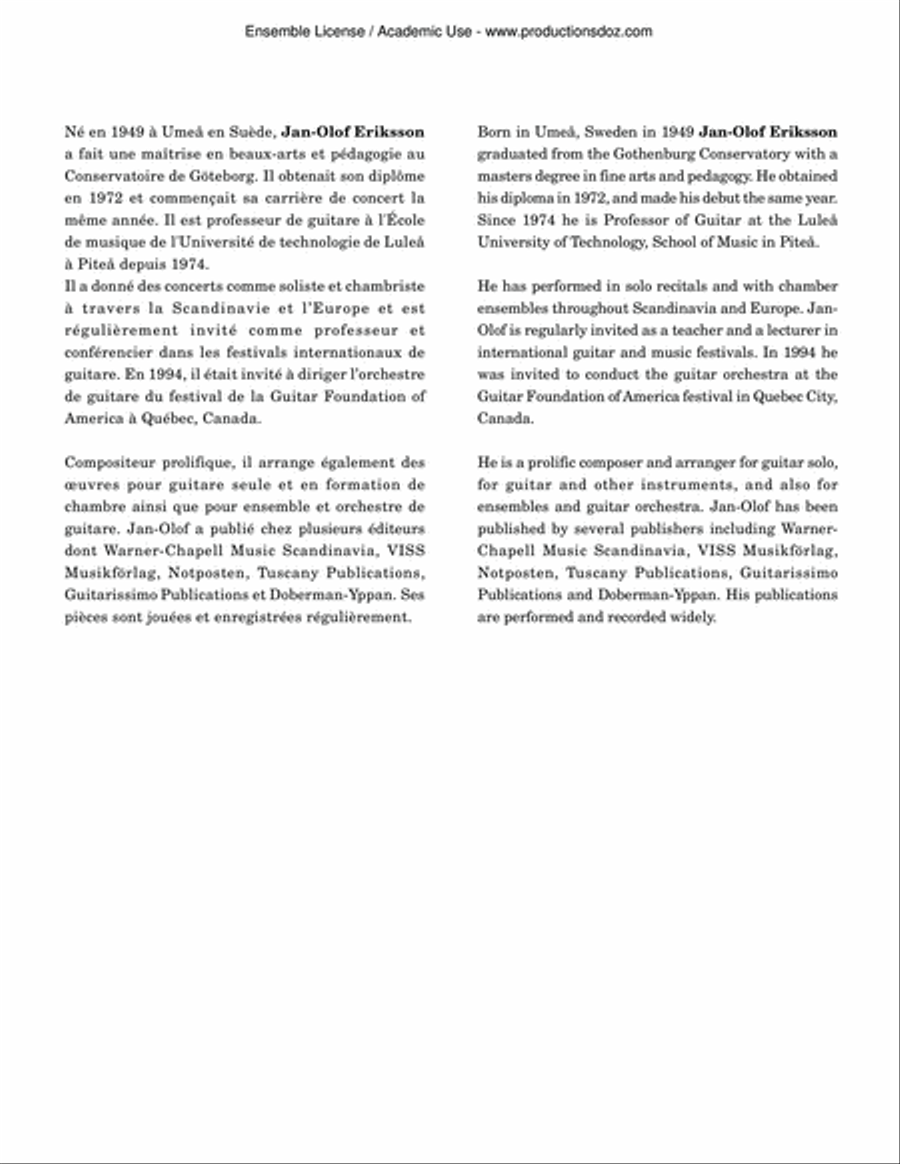 Granada op. 47 no. 1 & Cataluna op. 47 no. 2 Guitar Ensemble scores gallery preview page 2
