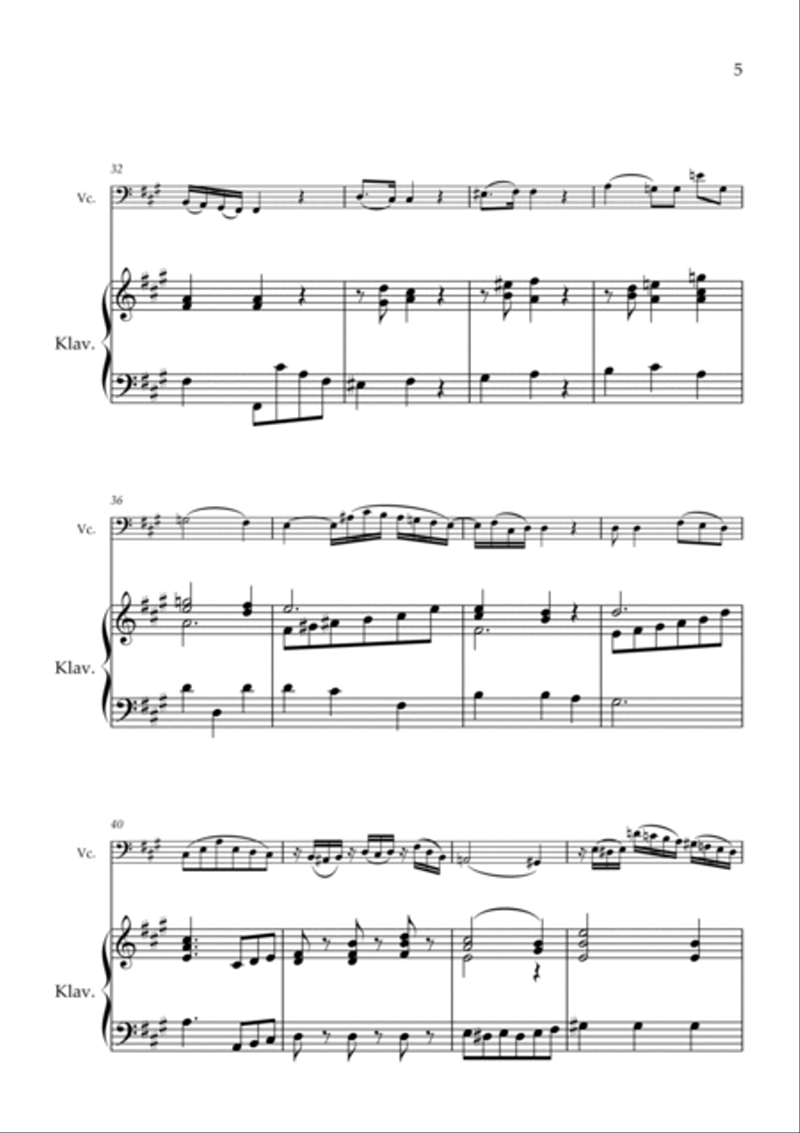 Devienne Sonata V Part 2 for Cello