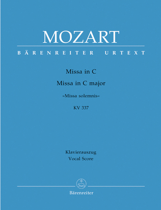 Book cover for Missa C major, KV 337 'Missa solemnis'