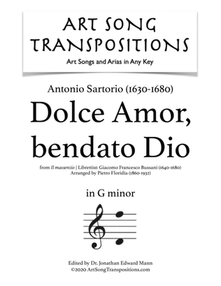 SARTORIO: Dolce Amor, bendato Dio (transposed to G minor)