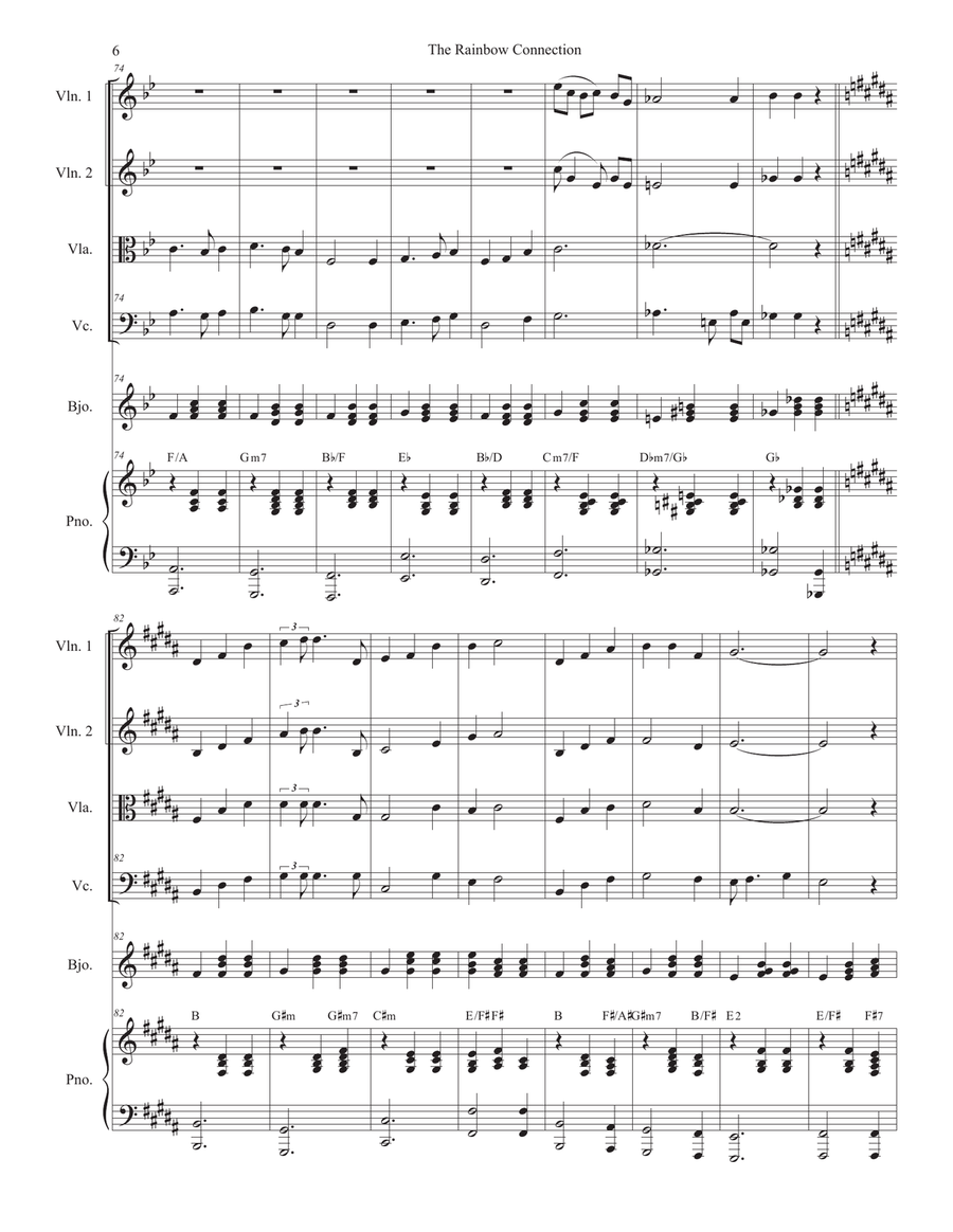 The Rainbow Connection String Quartet scores gallery preview page 6