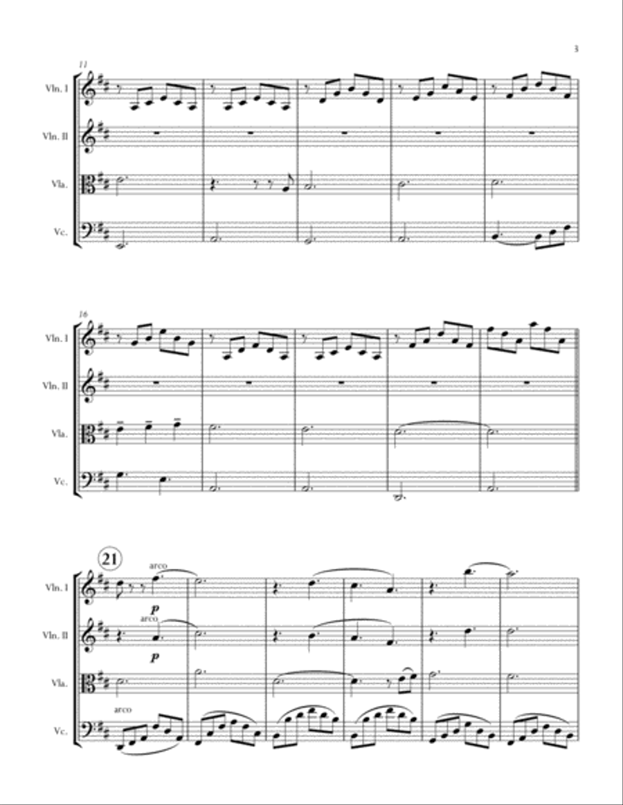 Can't Help Falling In Love String Quartet scores gallery preview page 3