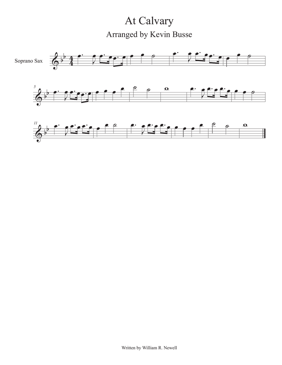 At Calvary - Soprano Sax