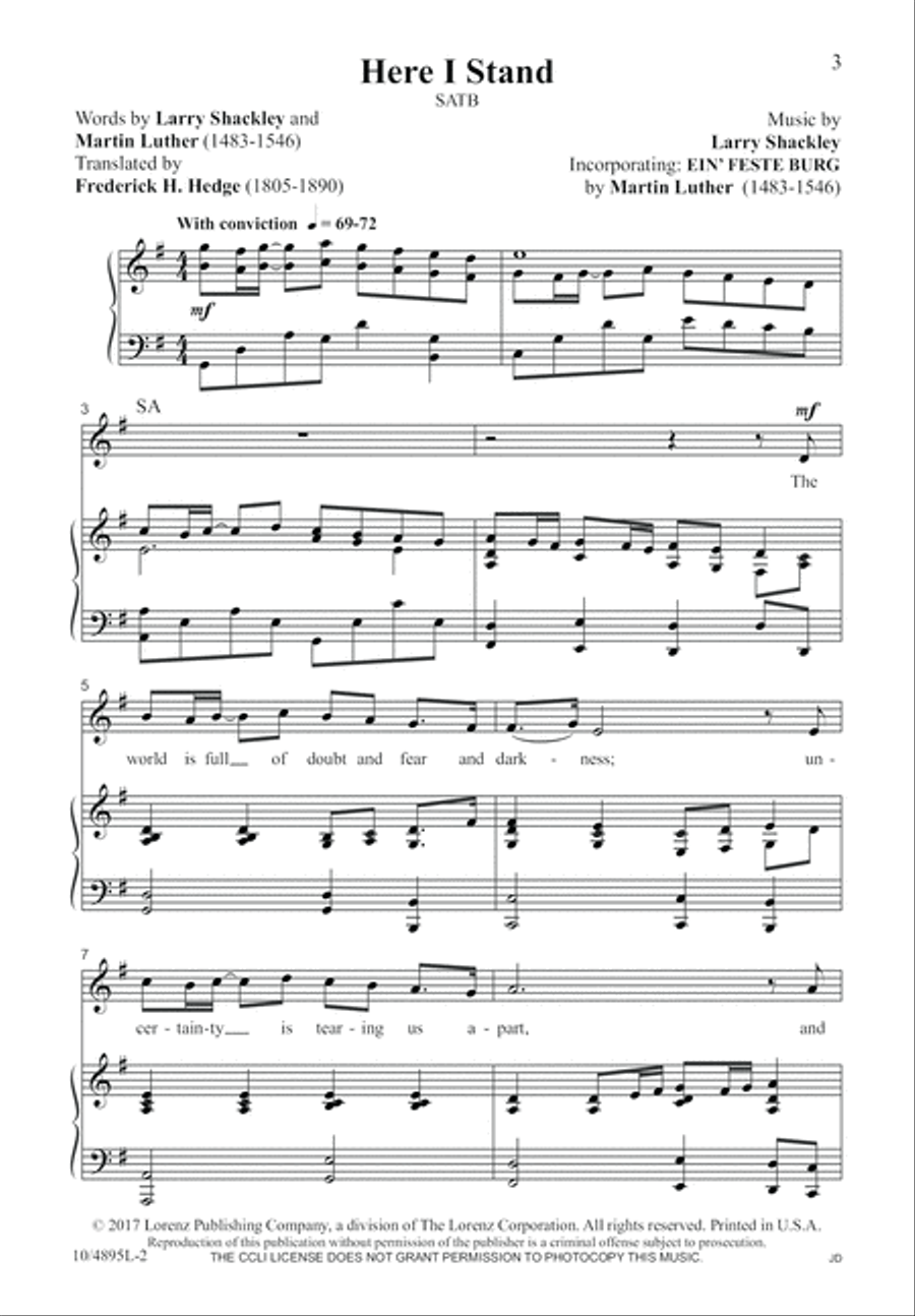 Here I Stand 4-Part scores gallery preview page 3