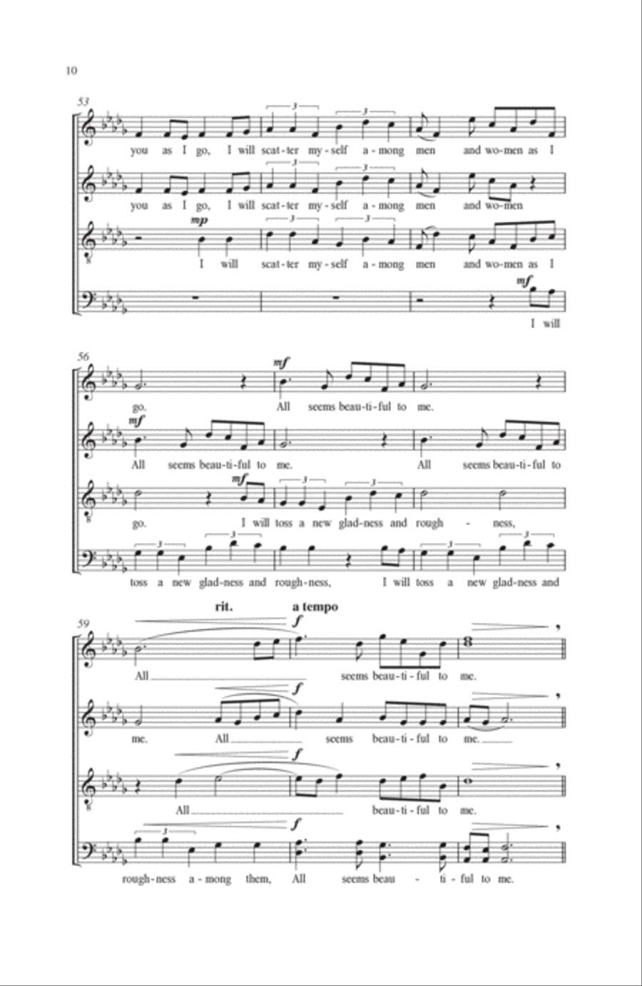 All Seems Beautiful To Me 4-Part scores gallery preview page 7