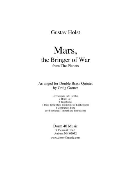Mars, the Bringer of War, from "The Planets" image number null