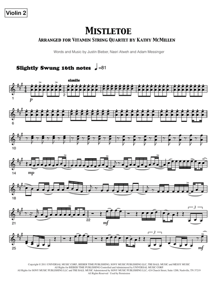 Mistletoe - Violin 2