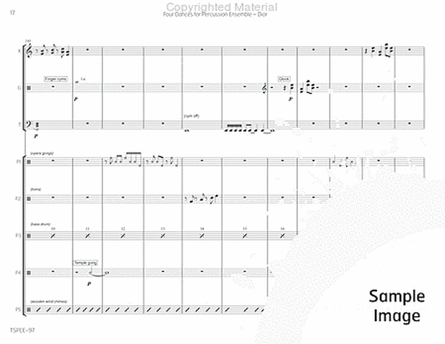 Four Dances for Percussion Ensemble image number null