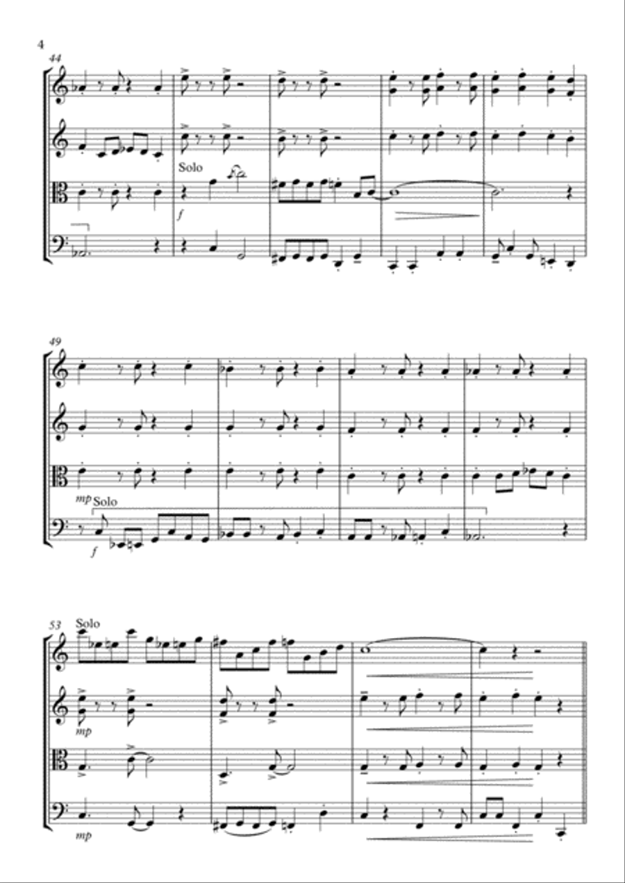 The Flapper's Ball (1920s style): String Quartet String Quartet scores gallery preview page 4
