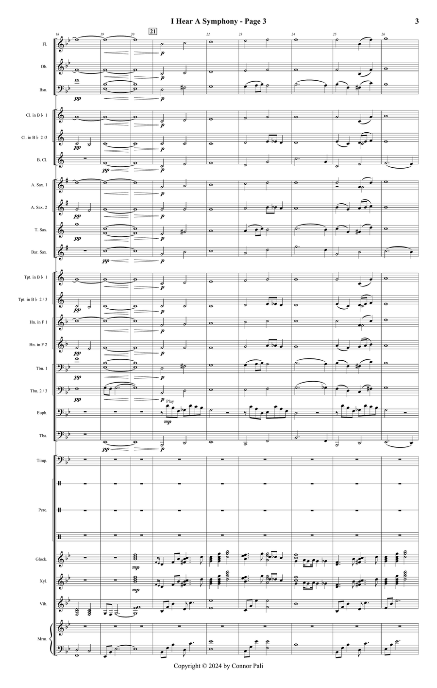 I Hear A Symphony - Score Only Concert Band scores gallery preview page 3