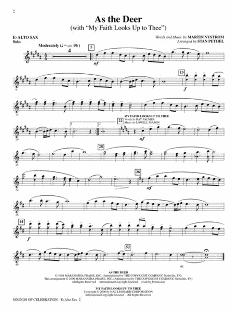 Sounds of Celebration Alto Saxophone scores gallery preview page 4