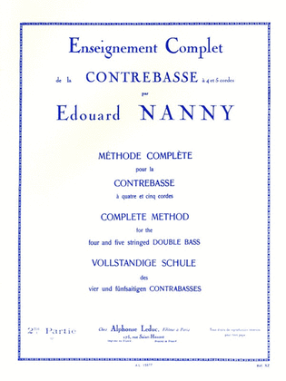 Methode Complete pour la Contrebasse - Volume 2