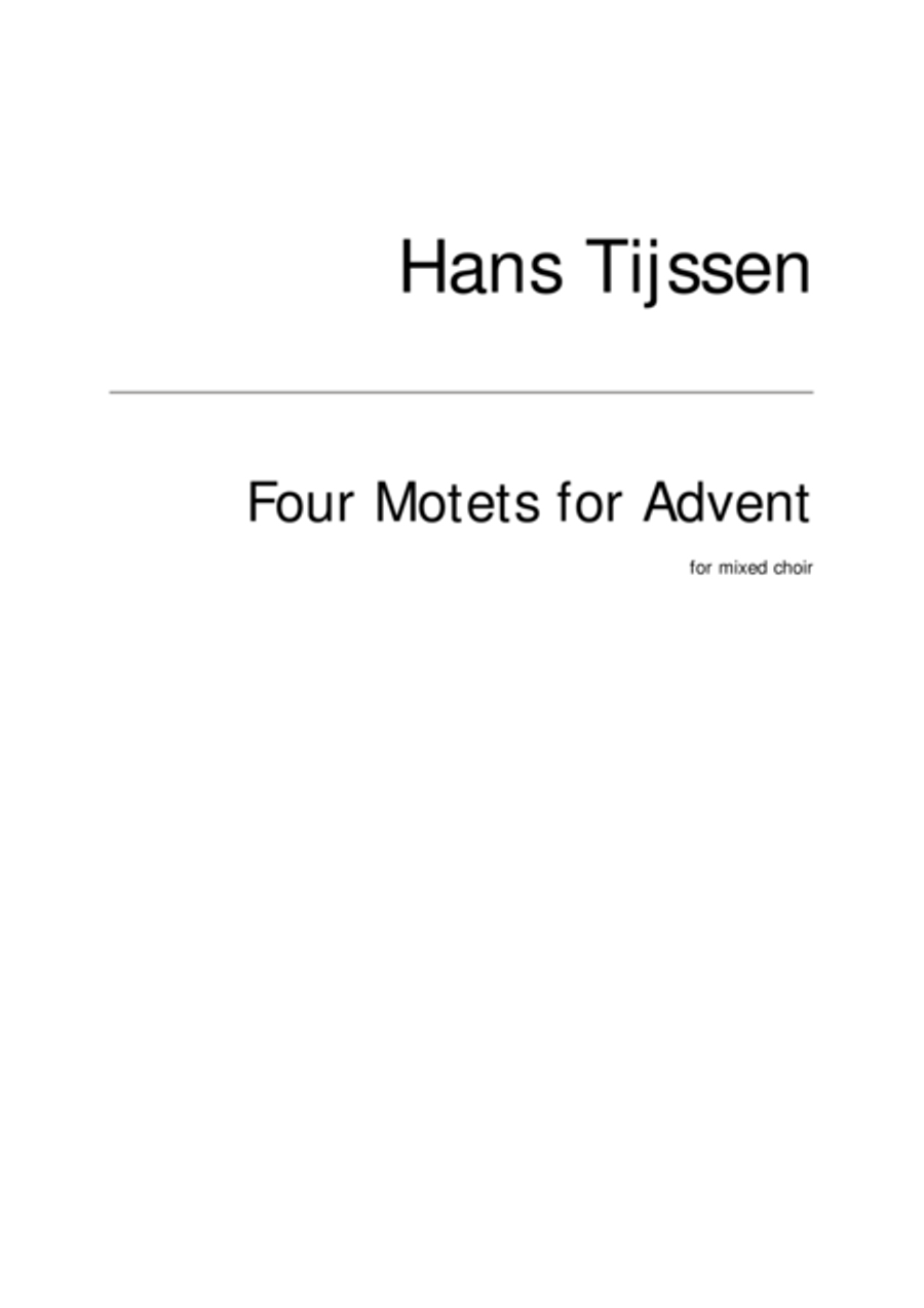 Four Motets for Advent Choir scores gallery preview page 1