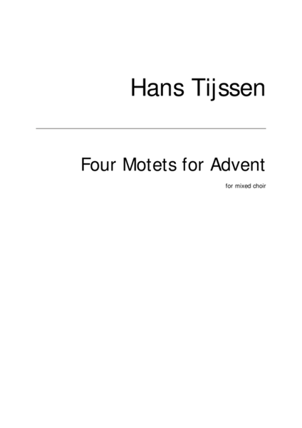 Four Motets for Advent