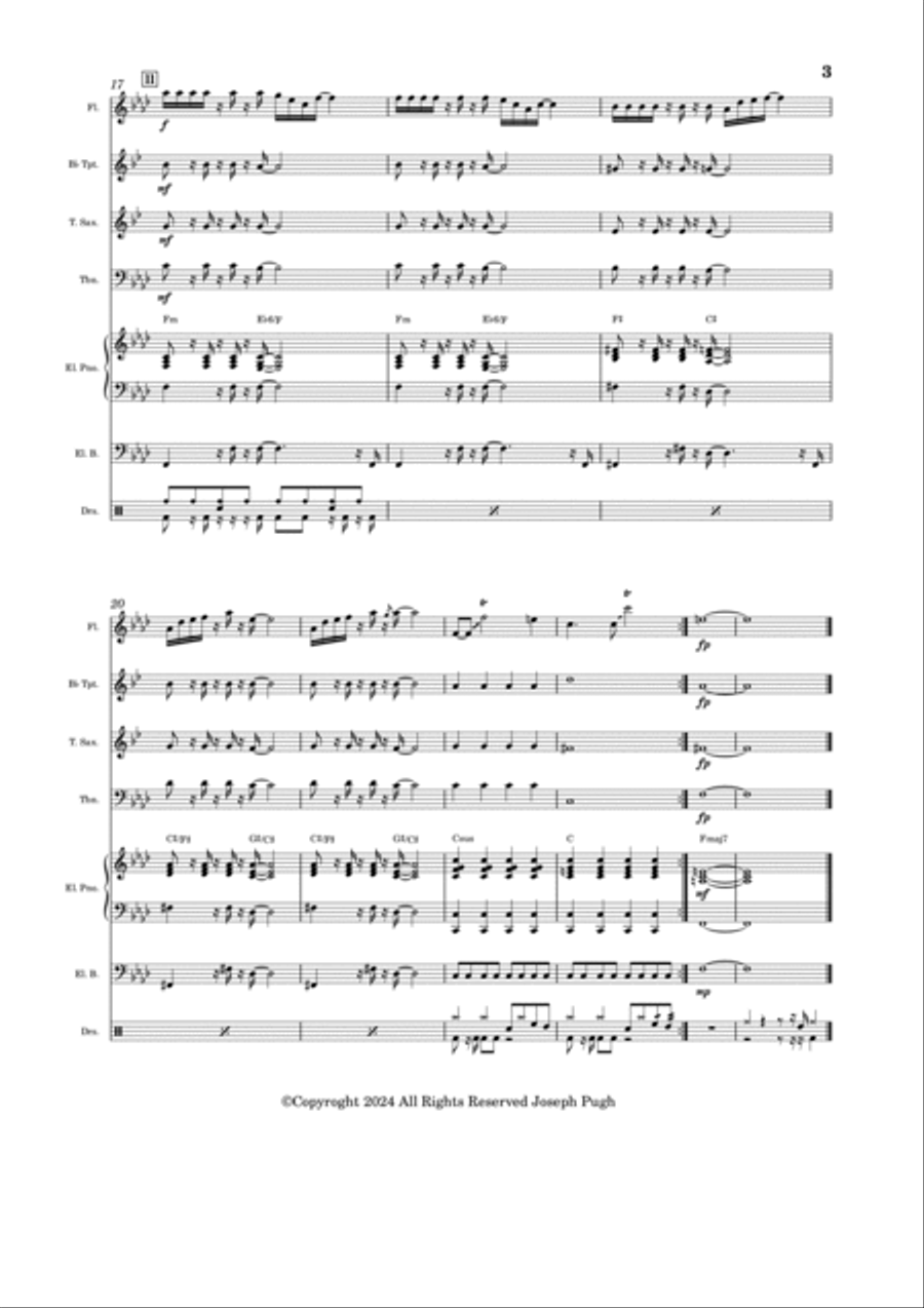 Melancholy Melodrama Melancholy Melodrama Jazz Ensemble scores gallery preview page 3