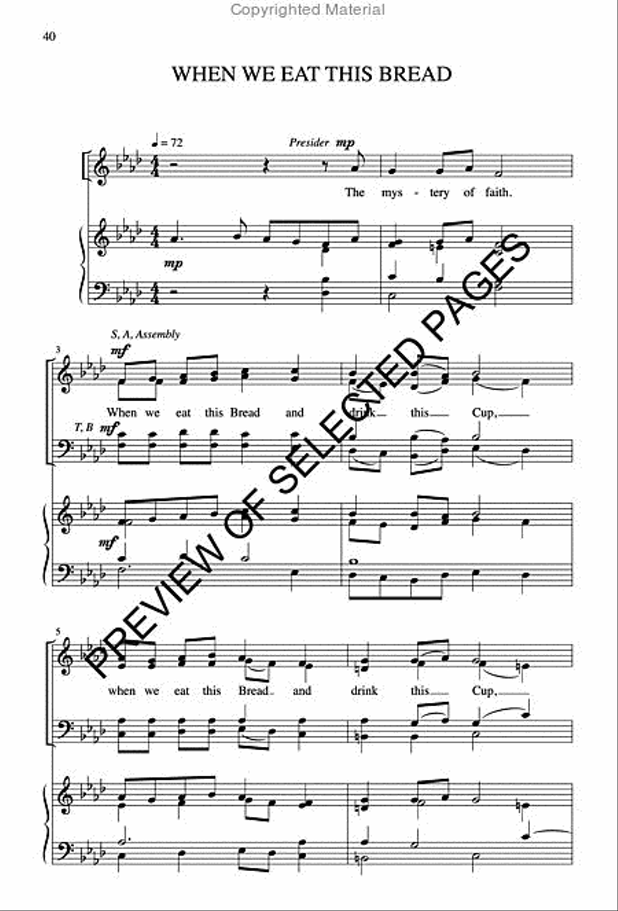 New Mass for John Carroll - Choral / Accompaniment edition 4-Part scores gallery preview page 12