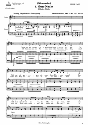 Gute Nacht, Op. 89 No. 1 (B minor)