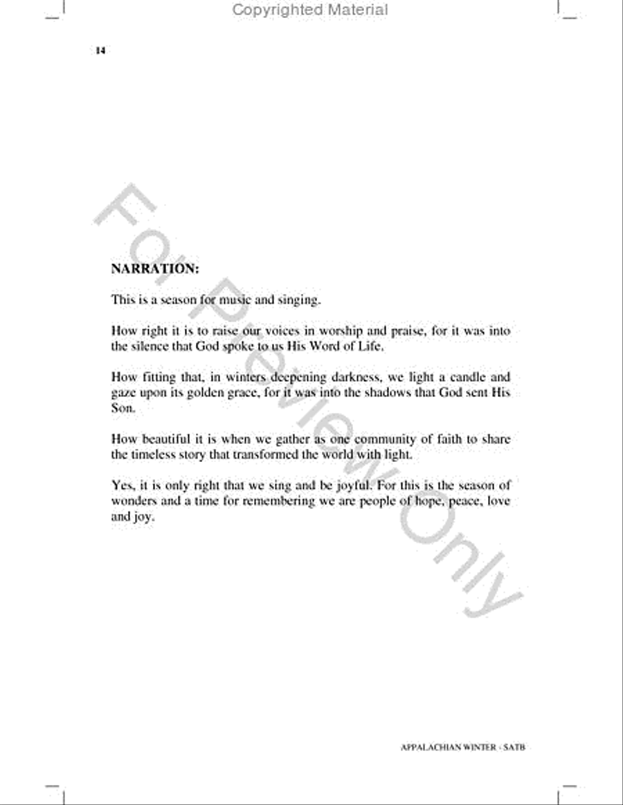 Appalachian Winter Appalachian Winter Choir scores gallery preview page 13