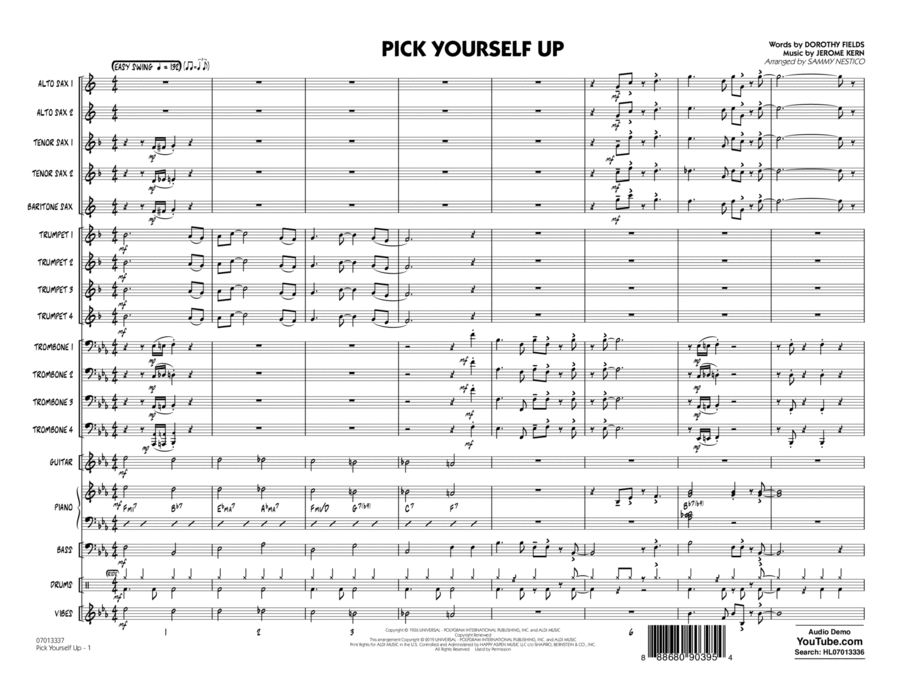 Pick Yourself Up (arr. Sammy Nestico) - Conductor Score (Full Score)