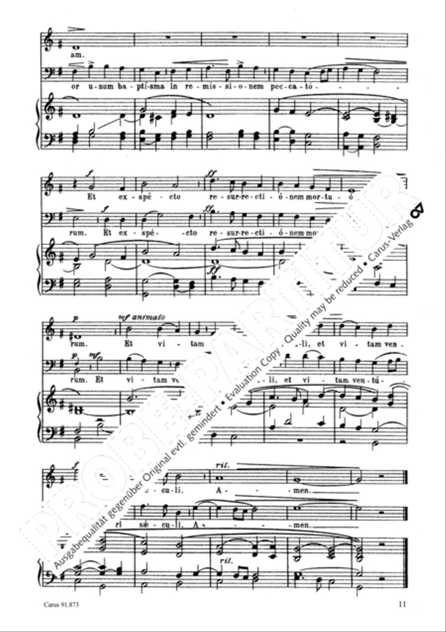 Missa in honorem S. Gregorii Choir scores gallery preview page 12