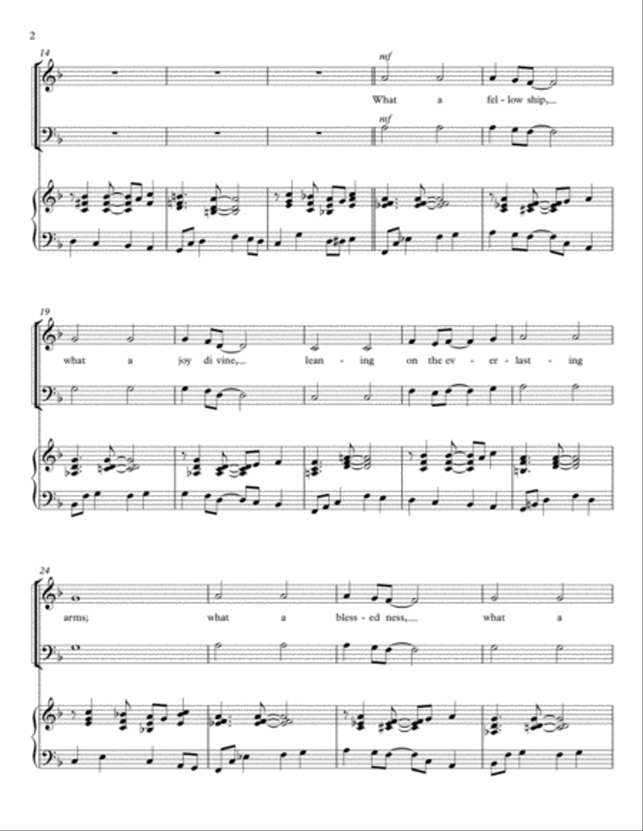Leaning on the Everlasting Arms 4-Part scores gallery preview page 2