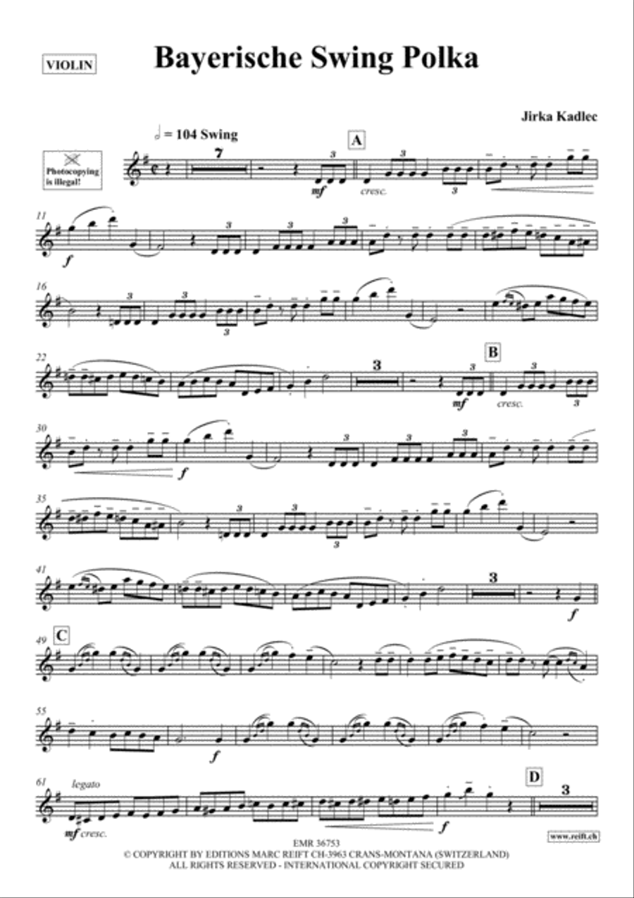 Bayerische Swing Polka Violin Solo scores gallery preview page 3