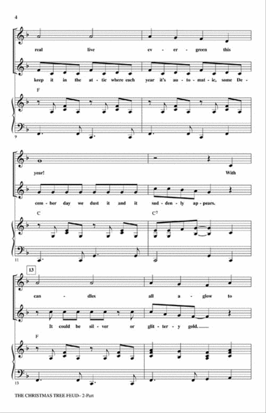 The Christmas Tree Feud The Christmas Tree Feud Choir scores gallery preview page 3