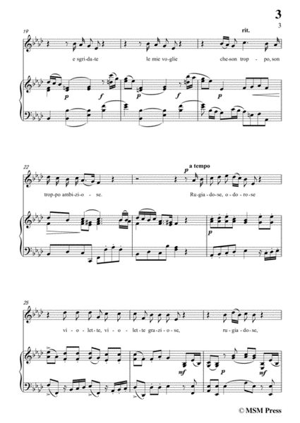 Scarlatti-Le Violette in A flat Major,from Pirro e Demetrio,for voice piano image number null