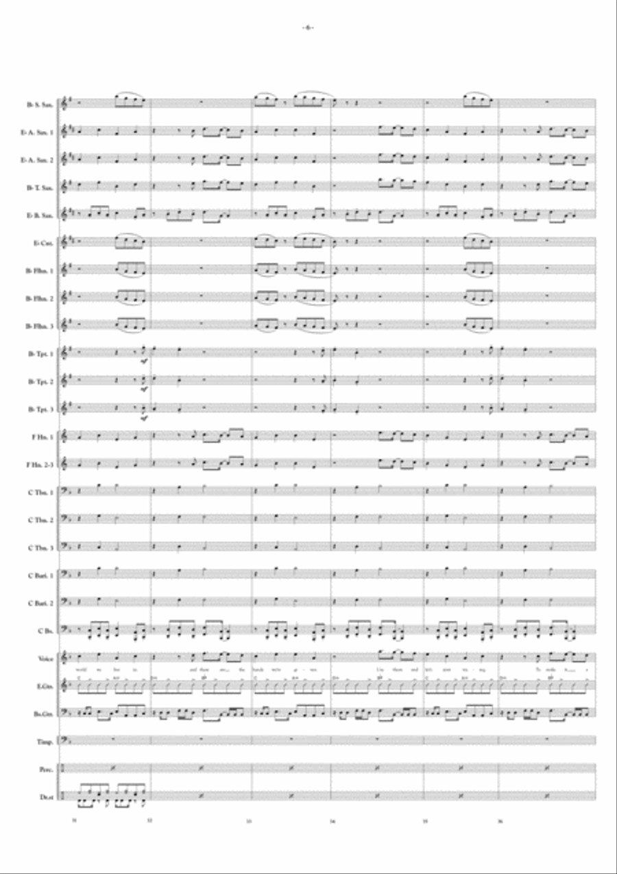 A Tribute To Genesis Fanfare Band scores gallery preview page 8