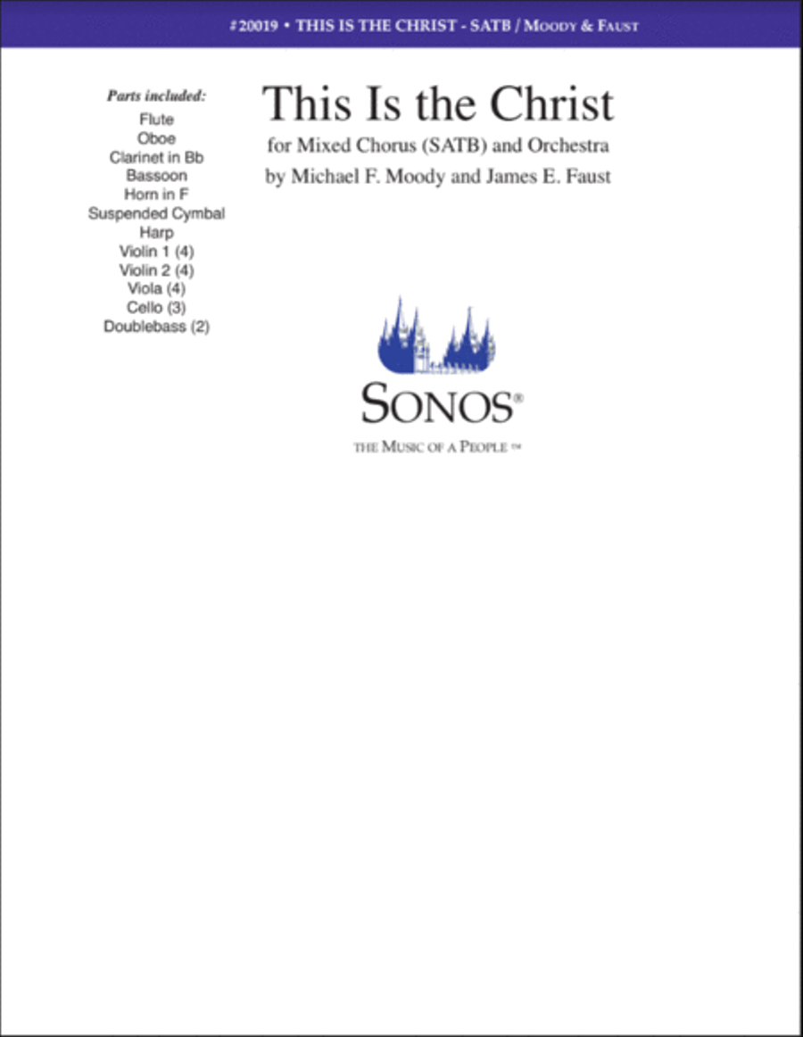 This Is the Christ - Orchestration for #00132 (SATB) 4-Part scores gallery preview page 1