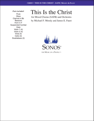 Book cover for This Is the Christ - Orchestration for #00132 (SATB)