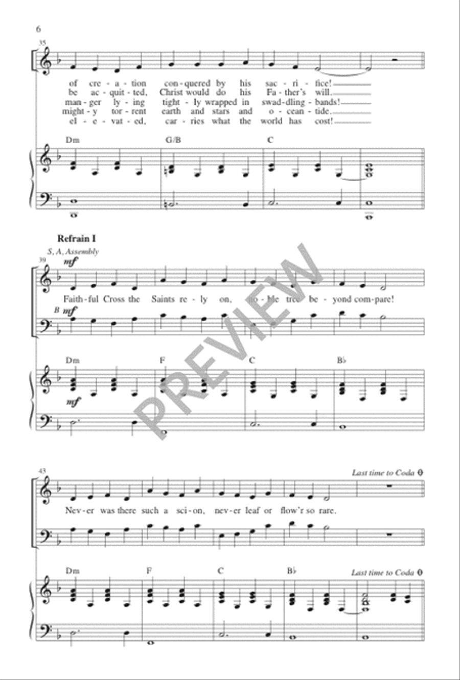 Faithful Cross Faithful Cross 3-Part scores gallery preview page 2