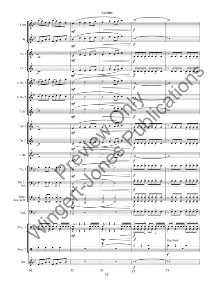 Acclaim Acclaim Concert Band scores gallery preview page 16