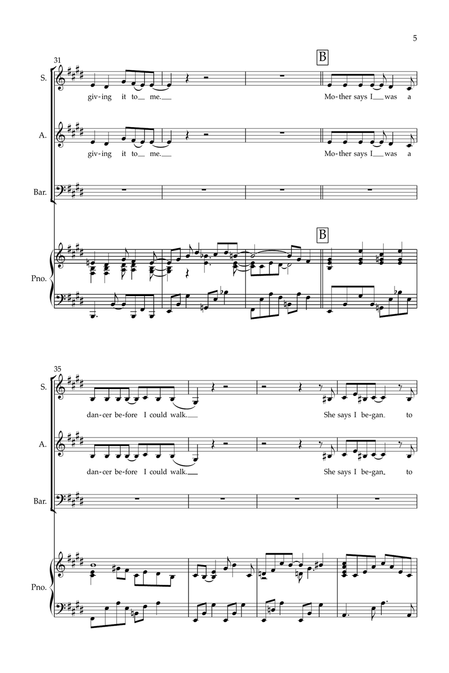 Thank You For The Music 3-Part scores gallery preview page 5