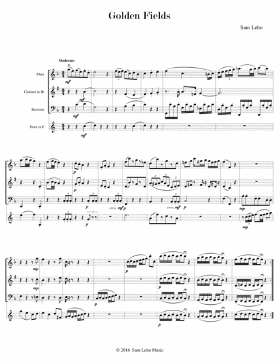 Golden Fields Small Ensemble scores gallery preview page 1