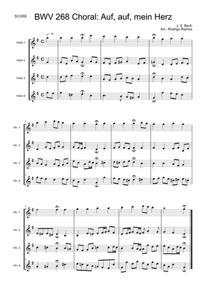 Auf, auf, main Herz BWV 268 Choral