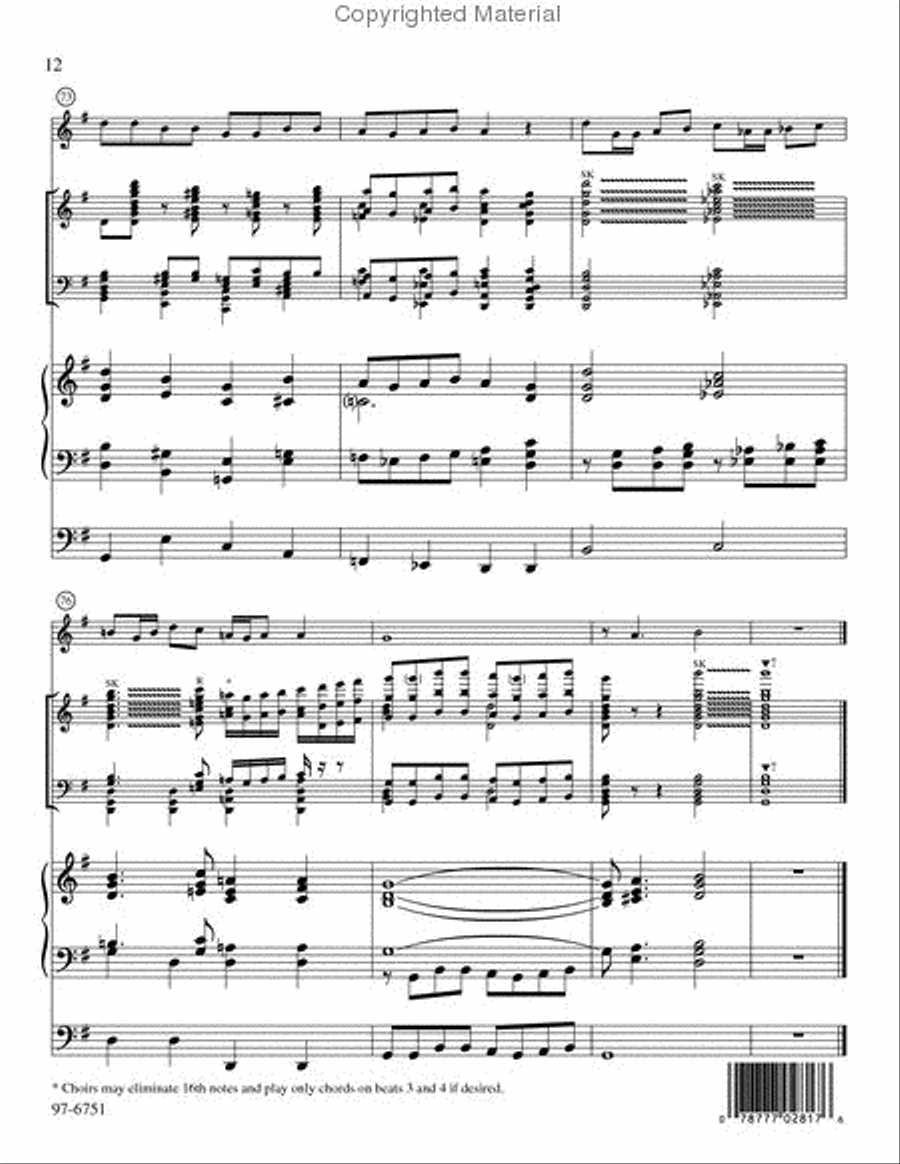 All Hail the Power of Jesus' Name (Full Score) (Linker) Handbell Choir scores gallery preview page 5