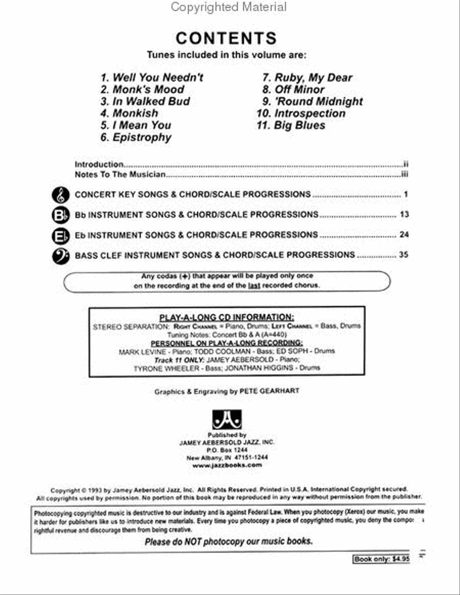Volume 56 - Thelonious Monk Voice scores gallery preview page 2