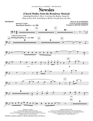 Book cover for Newsies (Choral Medley) - Trombone