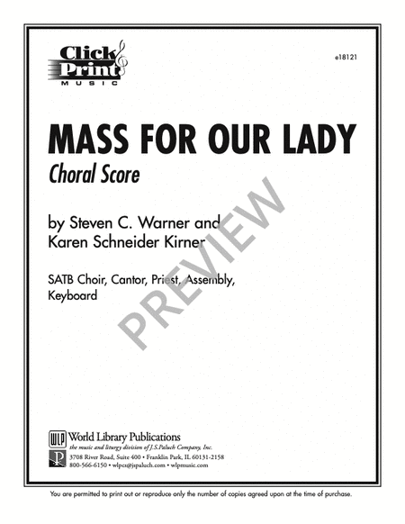 Mass for Our Lady - Choral Edition