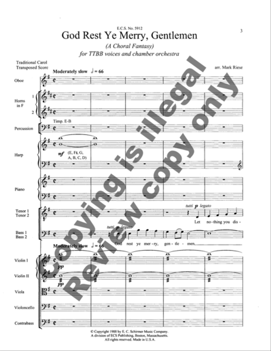Christmas Trilogy: 3. God Rest Ye Merry, Gentlemen (Full Score) Choir scores gallery preview page 8