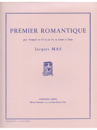 Book cover for Premier Romantique (for B Flat Trumpet) (trumpet & Piano)