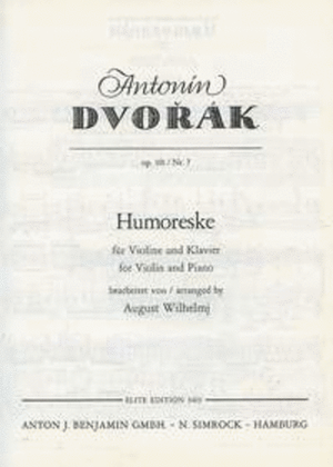 Book cover for Humoresque in G op. 101-7
