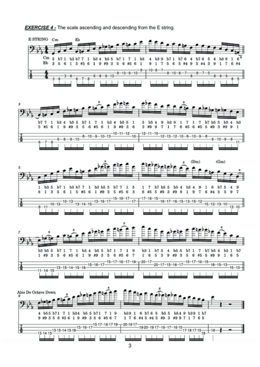 8 Note Modified Minor Scale For Bass Players