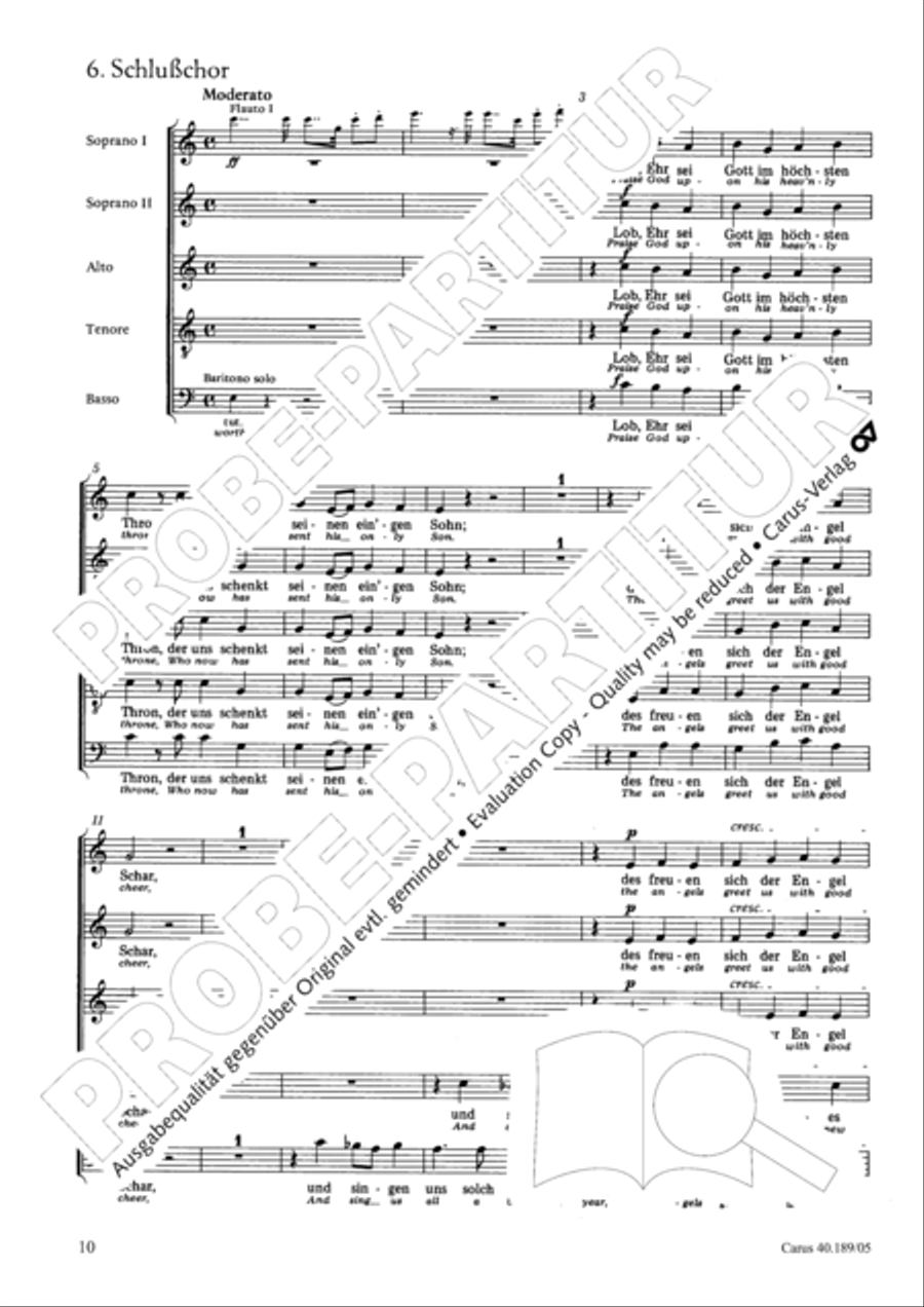 From heav'n on high (Vom Himmel hoch) SSATB scores gallery preview page 11